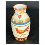 Fitz & Floyd Colorful Bird Themed Vase