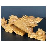 Large Fancy Carved Wooden Dragon