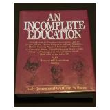 Book - An Incomplete Education by Judy Jones and