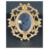 Fancy Carved Gold Framed Easel Style Mirror