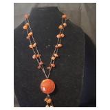 Unique Amber Stone Necklace
