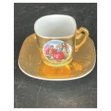Beautiful Japanese Gold Lustre Cup & Saucer