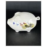 Large Fancy Decorated Ceramic Porcelain Piggy Bank