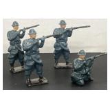 (8) Metal Die Cast Soldiers Vintage