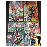 Lot of (4) Vintage Alpha Flight Comic Books