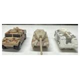 (3) Vintage Hot Wheels Military Vehicles Miniature