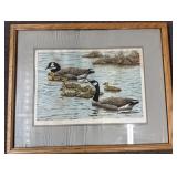 FRAMED ARTIST SIGNED/NUMBERED DUCK ART