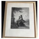 Large Framed Antique Engraving