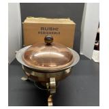 Copper Covered Chafing Dish (in original box)