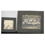 2 Vintage B&W Photographs on Card