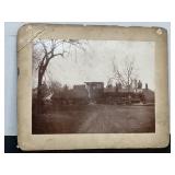 Vintage Train B&W Photograph 1892 on Card