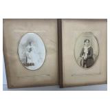 4 B&W Photographs on Card