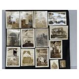 2 Album Pages of Vintage Black & White Photographs