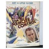 1930 MusicSheet From " Remote Control"