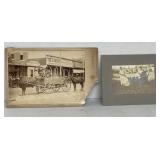2 Vintage B&W Photographs on Card