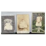 3 Vintage Photographs, 2 on Card