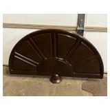 Large Carved Wooden Fan on Stand/Base