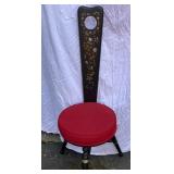 Hitchcock Style High Back Floral Chair