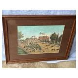 Nice Framed & Matted American Artwork w/Horses