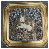 Colorful Gold Framed Unicorn Art