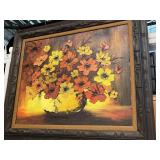 Signed Oil on Canvas Floral Painting