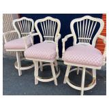 Set (3) High Quality Swivel Bar Stools