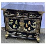 Beautiful Black Lacquered Asian Cabinet/Stand