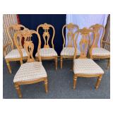 Set of (6) Fancy Carved Chairs including (2) Arm