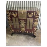 Outstanding Fancy Asian Cabinet Complete w/Large
