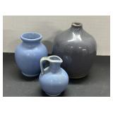 (3) Pottery Vases