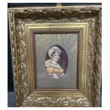 Fancy Gold Frame Victorian Artwork Depicting a