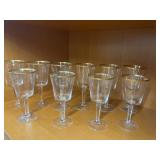 (10) Lenox Gold Rimmed Wine Glasses