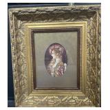 Fancy Gold Framed Artwork Depicting a Woman