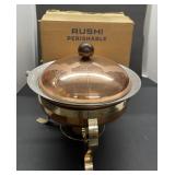 Copper Covered Chafing Dish (in original box)