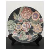 Artistic Plate With Texture Flower Design