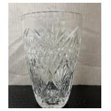 Lead Crystal Etched Vase