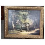 Large Fancy Gold Framed Oil Painting on Canvas o