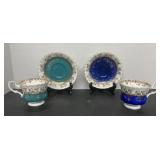 2 Royal Albert Teacups & Saucers England