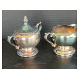 Silver Plated Sugar & Creamer Set