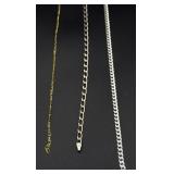 3 silver bracelets
