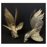 Vintage brass fighting rooster