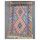 Colorful Dhurrie Carpet w/Geometric Designs