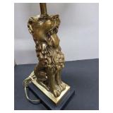 Fancy Gold Tone Animal Lamp with Shade