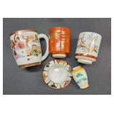 Collection of (5) Pieces Asian Themed Porcelain