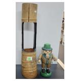Bamboo Candleholder & Carved Figure