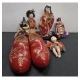 (7) Pieces Vintage Colorful Asian Themed Items