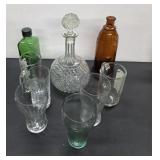 Collection of Vintage Bottles, Glassware, etcï¿½
