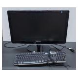 Computer Keyboard & Samsung Monitor