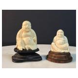 Original Antique Hand Carved Bone Asian FIGURES