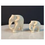 Original Antique Hand Carved Bone Asian FIGURES